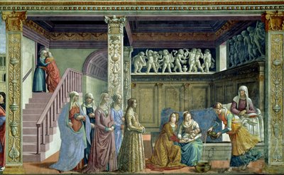 De geboorte van de Maagd, 1486-90 door Domenico Ghirlandaio